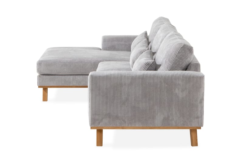 Copenhagen 4-sits Vänstervänd L-formad Divansoffa i Manchester - Ljusgrå - Möbler - Soffa - Divansoffa & schäslongsoffa - 4 sits soffa med divan