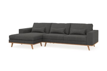Copenhagen 4-sits Vänstervänd L-formad Divansoffa i Manchester - Mörkgrå - Möbler - Soffa - Divansoffa & schäslongsoffa - 4 sits soffa med divan