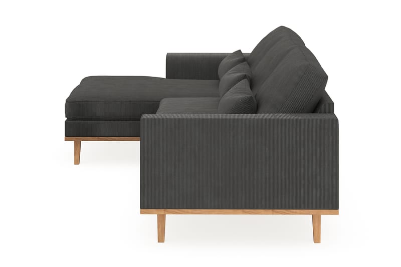 Copenhagen 4-sits Vänstervänd L-formad Divansoffa i Manchester - Mörkgrå - Möbler - Soffa - Divansoffa & schäslongsoffa - 4 sits soffa med divan