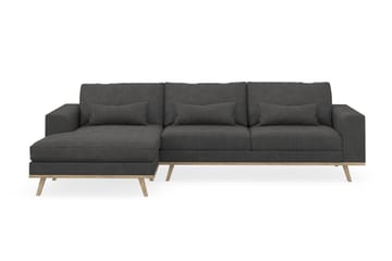 Copenhagen 4-sits Vänstervänd L-formad Divansoffa i Manchester - Mörkgrå - Möbler - Soffa - Divansoffa & schäslongsoffa - 4 sits soffa med divan