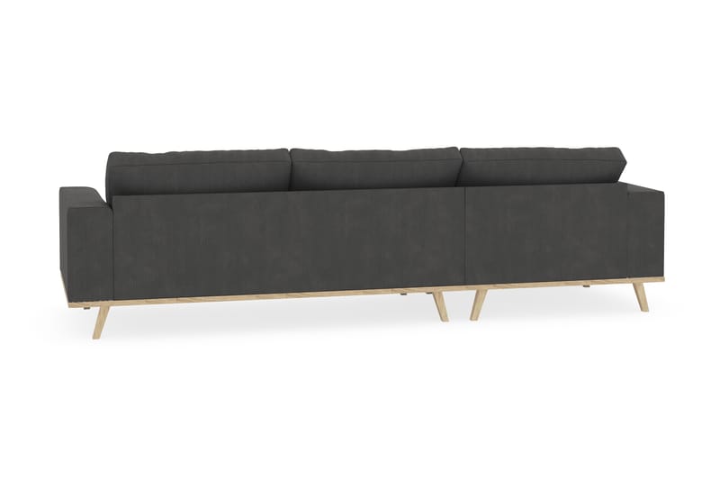 Copenhagen 4-sits Vänstervänd L-formad Divansoffa i Manchester - Mörkgrå - Möbler - Soffa - Divansoffa & schäslongsoffa - 4 sits soffa med divan