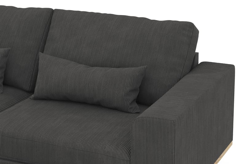Copenhagen 4-sits Vänstervänd L-formad Divansoffa i Manchester - Mörkgrå - Möbler - Soffa - Divansoffa & schäslongsoffa - 4 sits soffa med divan