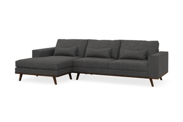 Copenhagen 4-sits Vänstervänd L-formad Divansoffa i Manchester - Mörkgrå - Möbler - Soffa - Divansoffa & schäslongsoffa - 4 sits soffa med divan