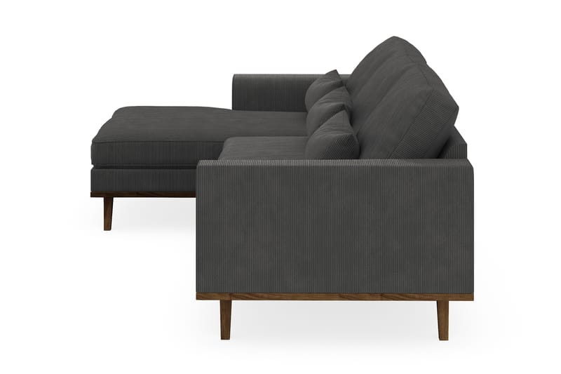 Copenhagen 4-sits Vänstervänd L-formad Divansoffa i Manchester - Mörkgrå - Möbler - Soffa - Divansoffa & schäslongsoffa - 4 sits soffa med divan