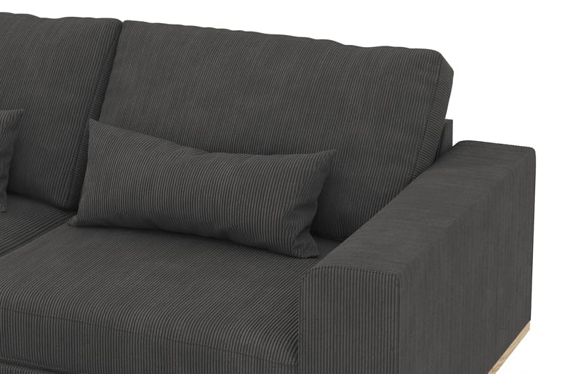 Copenhagen 4-sits Vänstervänd L-formad Divansoffa i Manchester - Mörkgrå - Möbler - Soffa - Divansoffa & schäslongsoffa - 4 sits soffa med divan