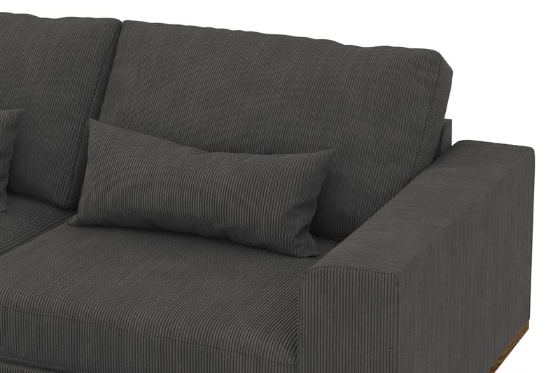 Copenhagen 4-sits Vänstervänd L-formad Divansoffa i Manchester - Mörkgrå - Möbler - Soffa - Divansoffa & schäslongsoffa - 4 sits soffa med divan