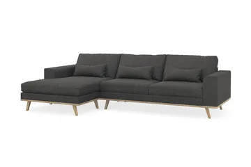 Copenhagen 4-sits Vänstervänd L-formad Divansoffa i Manchester - Mörkgrå - Möbler - Soffa - Divansoffa & schäslongsoffa - 4 sits soffa med divan