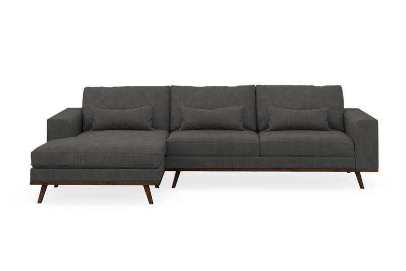 Copenhagen 4-sits Vänstervänd L-formad Divansoffa i Manchester - Mörkgrå - Möbler - Soffa - Divansoffa & schäslongsoffa - 4 sits soffa med divan
