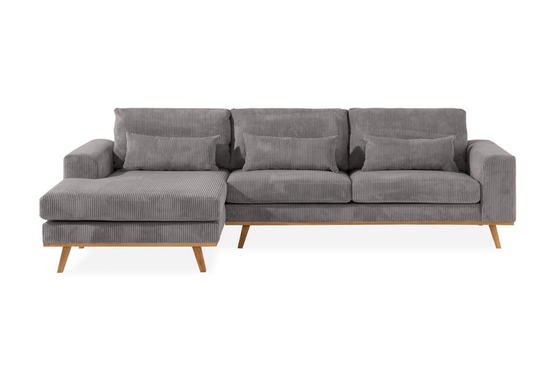 Copenhagen 4-sits Vänstervänd L-formad Divansoffa i Manchester - Mörkgrå - Möbler - Soffa - Divansoffa & schäslongsoffa - 4 sits soffa med divan