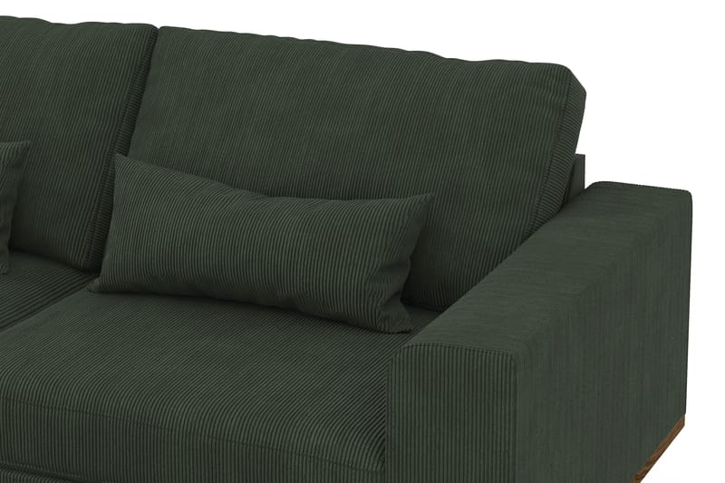 Copenhagen 4-sits Vänstervänd L-formad Divansoffa i Manchester - Mörkgrön - Möbler - Soffa - Divansoffa & schäslongsoffa - 4 sits soffa med divan