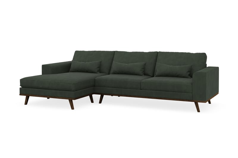 Copenhagen 4-sits Vänstervänd L-formad Divansoffa i Manchester - Mörkgrön - Möbler - Soffa - Divansoffa & schäslongsoffa - 4 sits soffa med divan