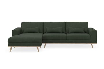 Copenhagen 4-sits Vänstervänd L-formad Divansoffa i Manchester - Mörkgrön - Möbler - Soffa - Divansoffa & schäslongsoffa - 4 sits soffa med divan