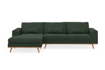 Copenhagen 4-sits Vänstervänd L-formad Divansoffa i Manchester - Mörkgrön - Möbler - Soffa - Divansoffa & schäslongsoffa - 4 sits soffa med divan