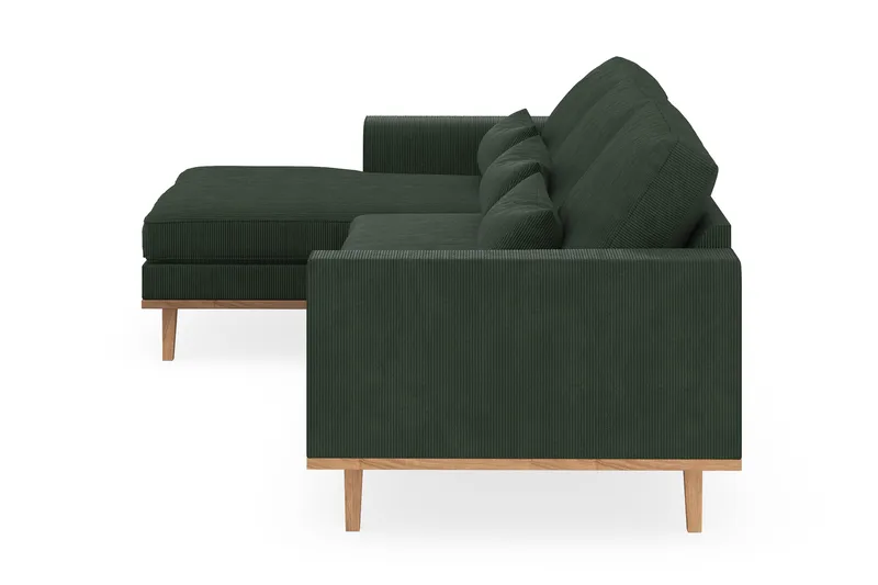 Copenhagen 4-sits Vänstervänd L-formad Divansoffa i Manchester - Mörkgrön - Möbler - Soffa - Divansoffa & schäslongsoffa - 4 sits soffa med divan