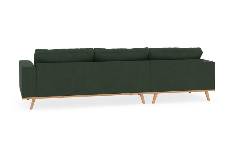 Copenhagen 4-sits Vänstervänd L-formad Divansoffa i Manchester - Mörkgrön - Möbler - Soffa - Divansoffa & schäslongsoffa - 4 sits soffa med divan