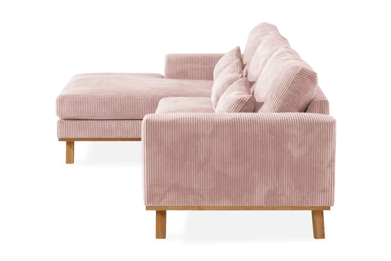 Copenhagen 4-sits Vänstervänd L-formad Divansoffa i Manchester - Rosa - Möbler - Soffa - Divansoffa & schäslongsoffa - 4 sits soffa med divan