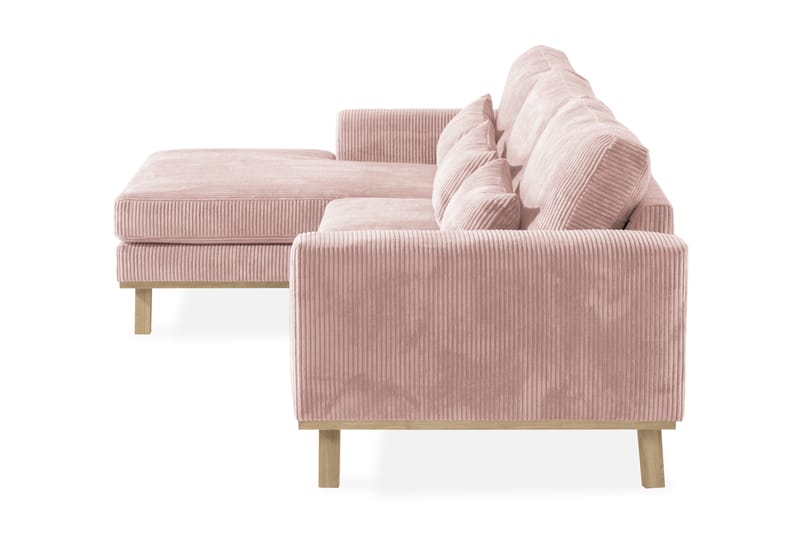 Copenhagen 4-sits Vänstervänd L-formad Divansoffa i Manchester - Rosa - Möbler - Soffa - Divansoffa & schäslongsoffa - 4 sits soffa med divan