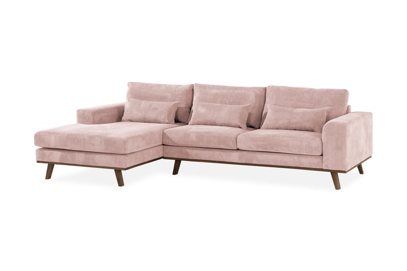 Copenhagen 4-sits Vänstervänd L-formad Divansoffa i Manchester - Rosa - Möbler - Soffa - Divansoffa & schäslongsoffa - 4 sits soffa med divan