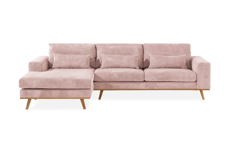 Copenhagen 4-sits Vänstervänd L-formad Divansoffa i Manchester - Rosa - Möbler - Soffa - Divansoffa & schäslongsoffa - 4 sits soffa med divan