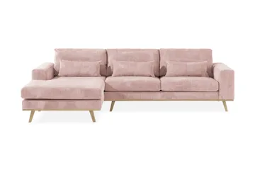Copenhagen 4-sits Vänstervänd L-formad Divansoffa i Manchester - Rosa - Möbler - Soffa - Divansoffa & schäslongsoffa - 4 sits soffa med divan