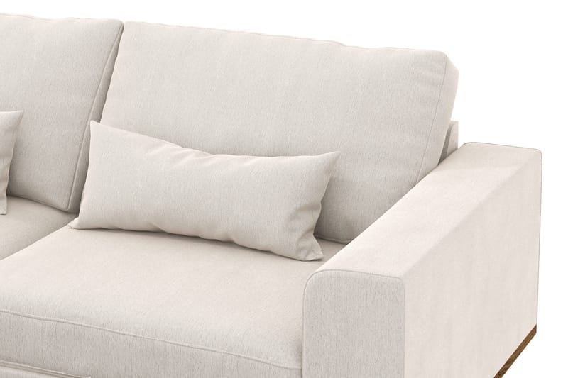 Copenhagen 4-sits Vänstervänd L-formad Divansoffa i Sammet - Krämvit - Möbler - Soffa - Divansoffa & schäslongsoffa - 4 sits soffa med divan