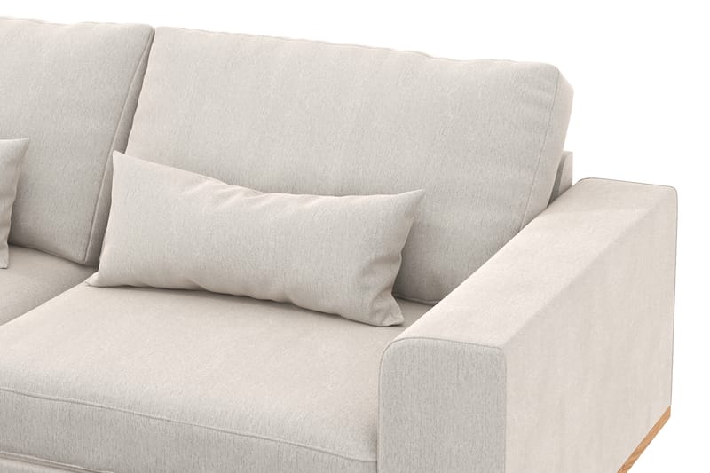 Copenhagen 4-sits Vänstervänd L-formad Divansoffa i Sammet - Krämvit - Möbler - Soffa - Divansoffa & schäslongsoffa - 4 sits soffa med divan