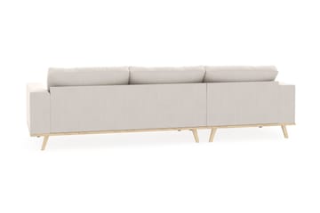 Copenhagen 4-sits Vänstervänd L-formad Divansoffa i Sammet - Krämvit - Möbler - Soffa - Divansoffa & schäslongsoffa - 4 sits soffa med divan