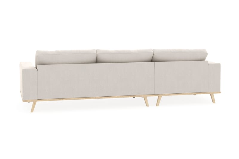 Copenhagen 4-sits Vänstervänd L-formad Divansoffa i Sammet - Krämvit - Möbler - Soffa - Divansoffa & schäslongsoffa - 4 sits soffa med divan