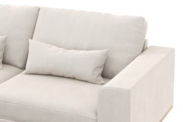Copenhagen 4-sits Vänstervänd L-formad Divansoffa i Sammet - Krämvit - Möbler - Soffa - Divansoffa & schäslongsoffa - 4 sits soffa med divan
