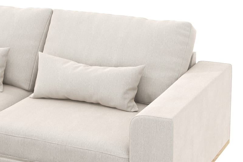 Copenhagen 4-sits Vänstervänd L-formad Divansoffa i Sammet - Krämvit - Möbler - Soffa - Divansoffa & schäslongsoffa - 4 sits soffa med divan