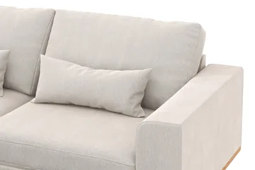 Copenhagen 4-sits Vänstervänd L-formad Divansoffa i Sammet - Krämvit - Möbler - Soffa - Divansoffa & schäslongsoffa - 4 sits soffa med divan
