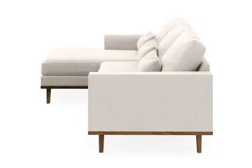 Copenhagen 4-sits Vänstervänd L-formad Divansoffa i Sammet - Krämvit - Möbler - Soffa - Divansoffa & schäslongsoffa - 4 sits soffa med divan