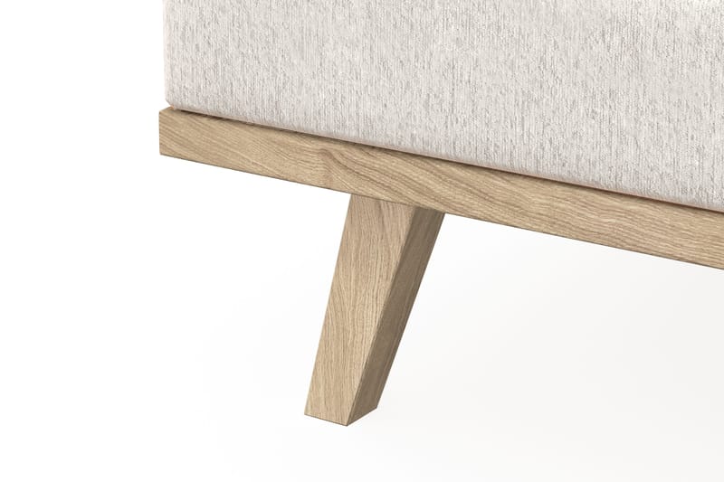 Copenhagen 4-sits Vänstervänd L-formad Divansoffa i Sammet - Krämvit - Möbler - Soffa - Divansoffa & schäslongsoffa - 4 sits soffa med divan