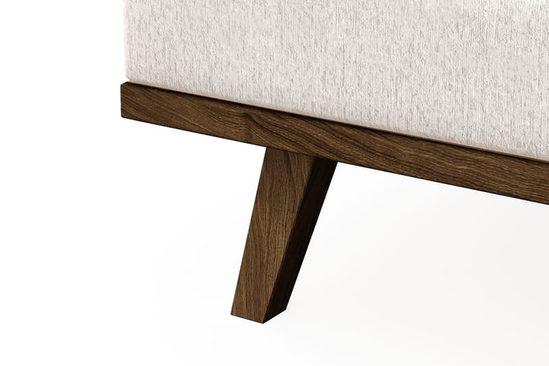 Copenhagen 4-sits Vänstervänd L-formad Divansoffa i Sammet - Krämvit - Möbler - Soffa - Divansoffa & schäslongsoffa - 4 sits soffa med divan