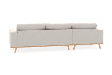 Copenhagen 4-sits Vänstervänd L-formad Divansoffa i Sammet - Krämvit - Möbler - Soffa - Divansoffa & schäslongsoffa - 4 sits soffa med divan