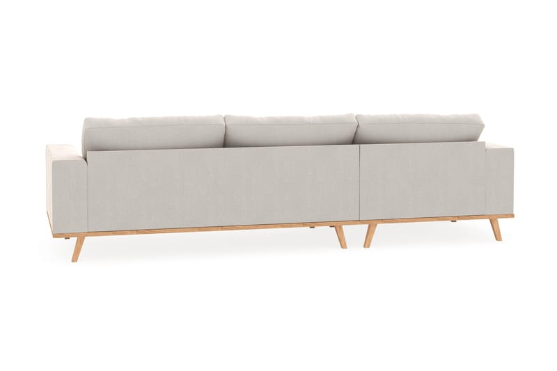Copenhagen 4-sits Vänstervänd L-formad Divansoffa i Sammet - Krämvit - Möbler - Soffa - Divansoffa & schäslongsoffa - 4 sits soffa med divan