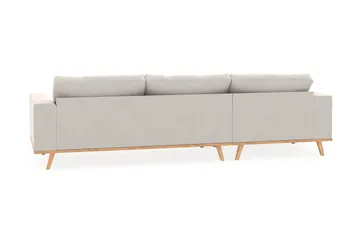 Copenhagen 4-sits Vänstervänd L-formad Divansoffa i Sammet - Krämvit - Möbler - Soffa - Divansoffa & schäslongsoffa - 4 sits soffa med divan
