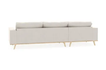 Copenhagen 4-sits Vänstervänd L-formad Divansoffa i Sammet - Krämvit - Möbler - Soffa - Divansoffa & schäslongsoffa - 4 sits soffa med divan