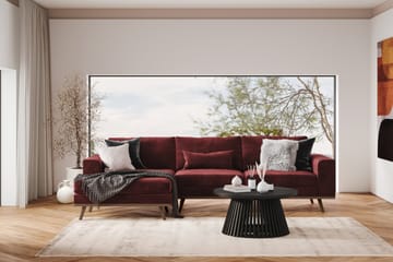 Copenhagen 4-sits Vänstervänd L-formad Divansoffa i Sammet - Lila - Möbler - Soffa - Divansoffa & schäslongsoffa - 4 sits soffa med divan