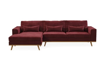 Copenhagen 4-sits Vänstervänd L-formad Divansoffa i Sammet - Lila - Möbler - Soffa - Divansoffa & schäslongsoffa - 4 sits soffa med divan