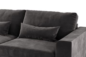 Copenhagen 4-sits Vänstervänd L-formad Divansoffa i Sammet - Mörkgrå - Möbler - Soffa - Divansoffa & schäslongsoffa - 4 sits soffa med divan