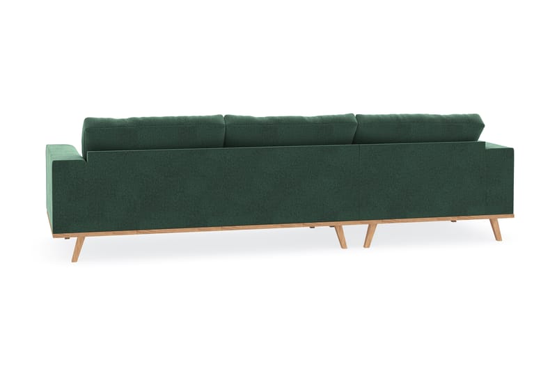Copenhagen 4-sits Vänstervänd L-formad Divansoffa i Sammet - Mörkgrön - Möbler - Soffa - Divansoffa & schäslongsoffa - 4 sits soffa med divan
