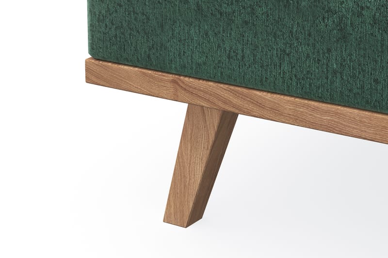 Copenhagen 4-sits Vänstervänd L-formad Divansoffa i Sammet - Mörkgrön - Möbler - Soffa - Divansoffa & schäslongsoffa - 4 sits soffa med divan
