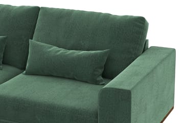 Copenhagen 4-sits Vänstervänd L-formad Divansoffa i Sammet - Mörkgrön - Möbler - Soffa - Divansoffa & schäslongsoffa - 4 sits soffa med divan