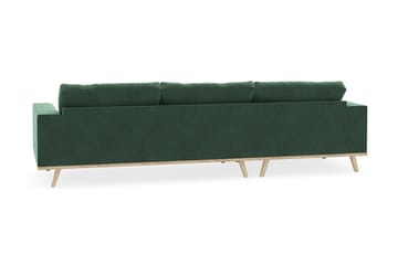 Copenhagen 4-sits Vänstervänd L-formad Divansoffa i Sammet - Mörkgrön - Möbler - Soffa - Divansoffa & schäslongsoffa - 4 sits soffa med divan