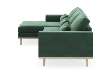 Copenhagen 4-sits Vänstervänd L-formad Divansoffa i Sammet - Mörkgrön - Möbler - Soffa - Divansoffa & schäslongsoffa - 4 sits soffa med divan