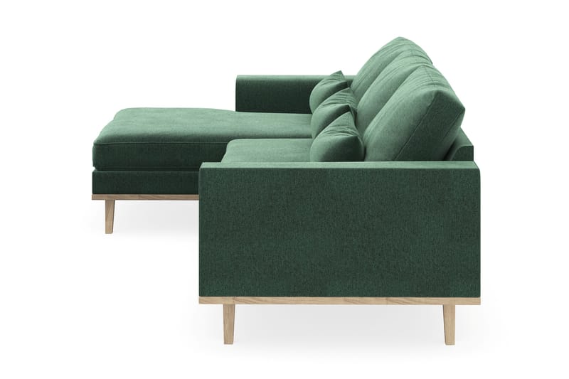 Copenhagen 4-sits Vänstervänd L-formad Divansoffa i Sammet - Mörkgrön - Möbler - Soffa - Divansoffa & schäslongsoffa - 4 sits soffa med divan