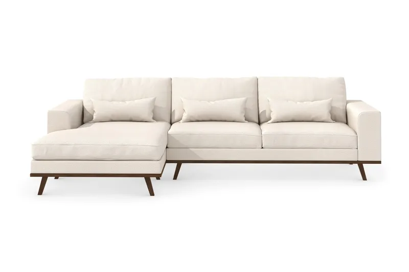 Copenhagen 4-sits Vänstervänd L-formad Divansoffa i Tyg - Beige - Möbler - Soffa - Divansoffa & schäslongsoffa - 4 sits soffa med divan