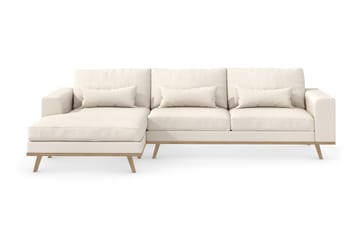 Copenhagen 4-sits Vänstervänd L-formad Divansoffa i Tyg - Beige - Möbler - Soffa - Divansoffa & schäslongsoffa - 4 sits soffa med divan