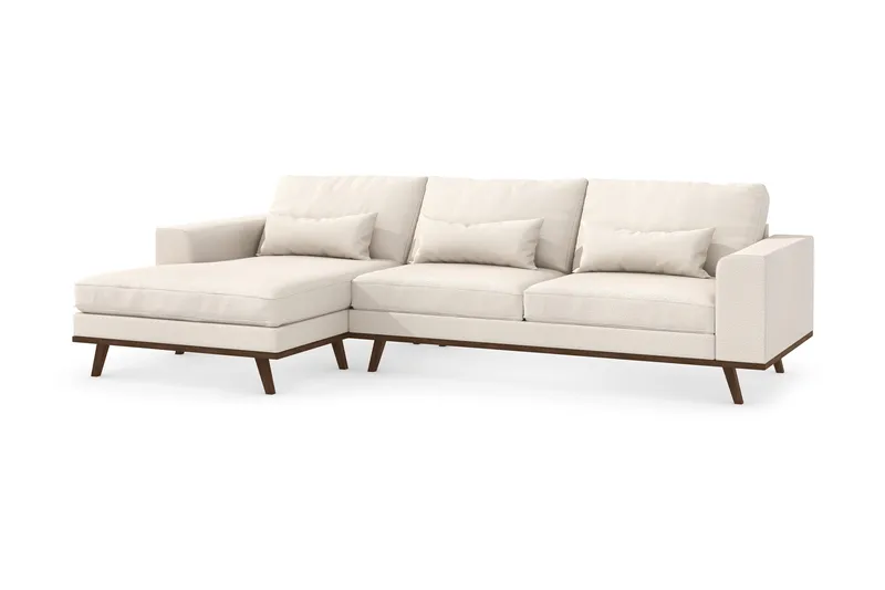 Copenhagen 4-sits Vänstervänd L-formad Divansoffa i Tyg - Beige - Möbler - Soffa - Divansoffa & schäslongsoffa - 4 sits soffa med divan